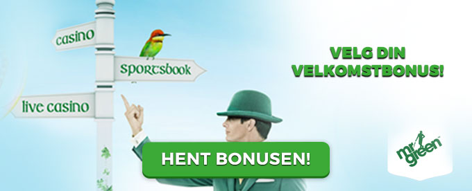 Velg din velkomstbonus hos Mr Green